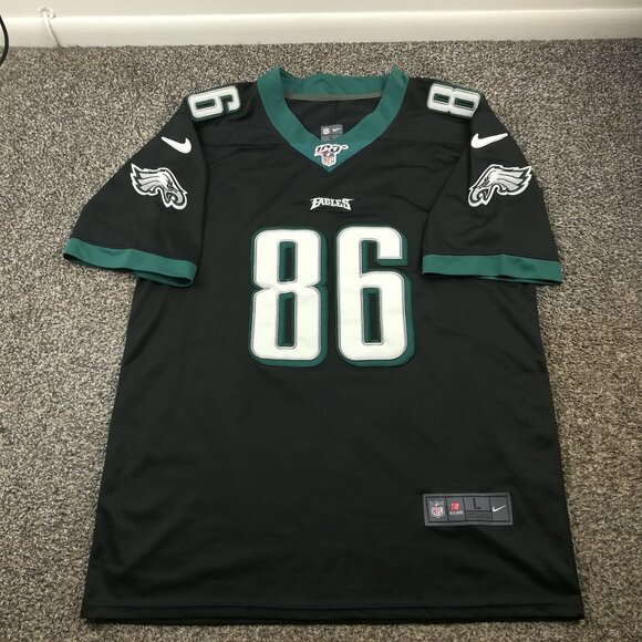 Nike Philadelphia Eagles Zach Ertz Jersey Black Mens Large - Picture 1 of 9